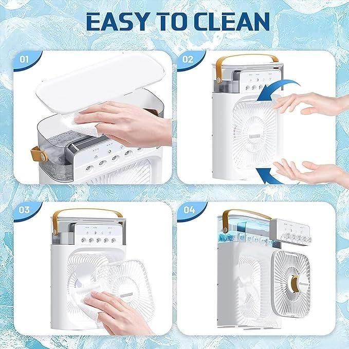 Portable Mist‑Cooling USB Fan |3‑in‑1 Humidifier + Air‑Cooler